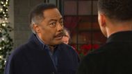 Abe pleads with Theo to reconsider his plan to accept a job at DiMera Enterprises | Image: Peacock